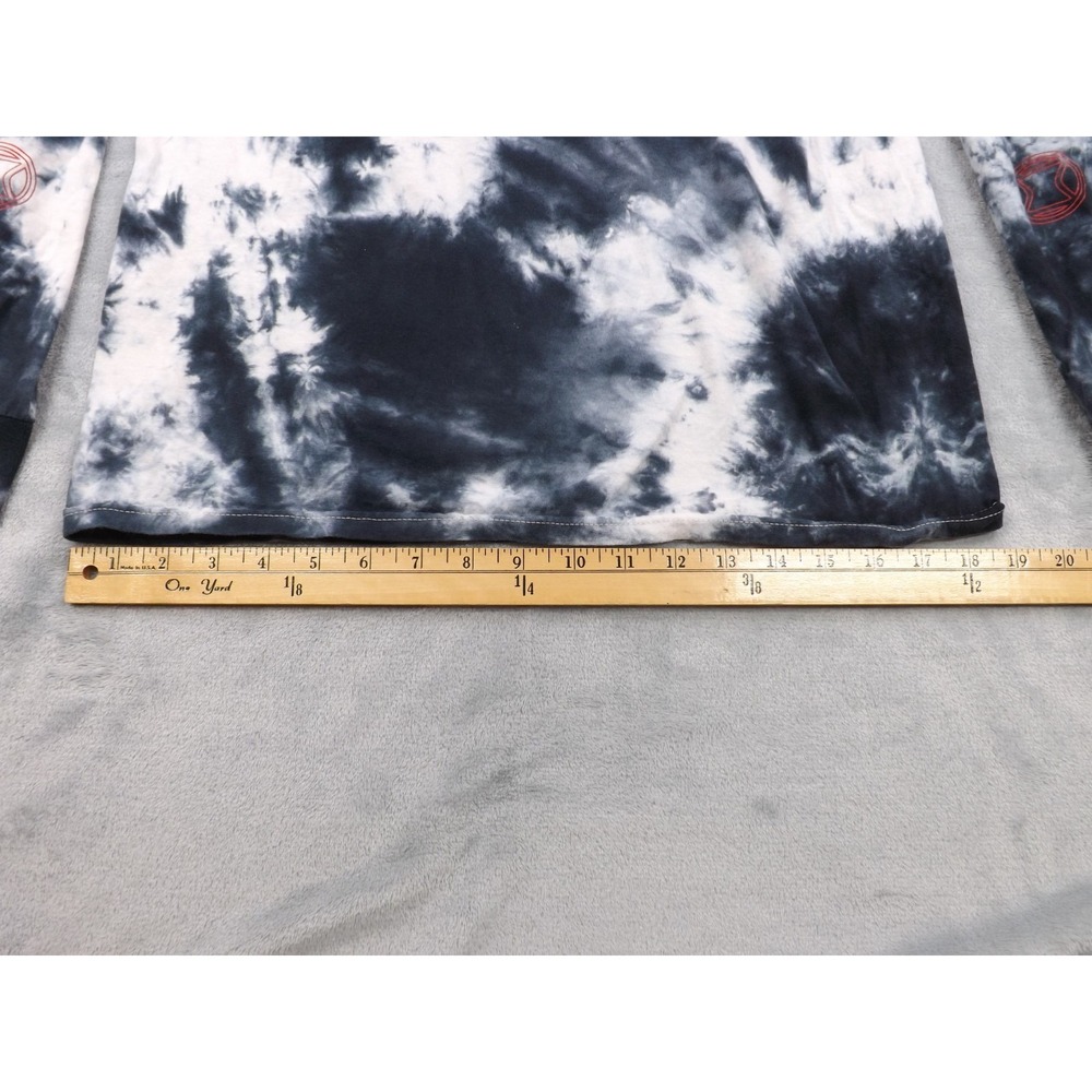 Marvel Tie Dye Long Sleeve Shirt Men's Size M Black/White/Multi Super Heroes - Picture 6 of 16